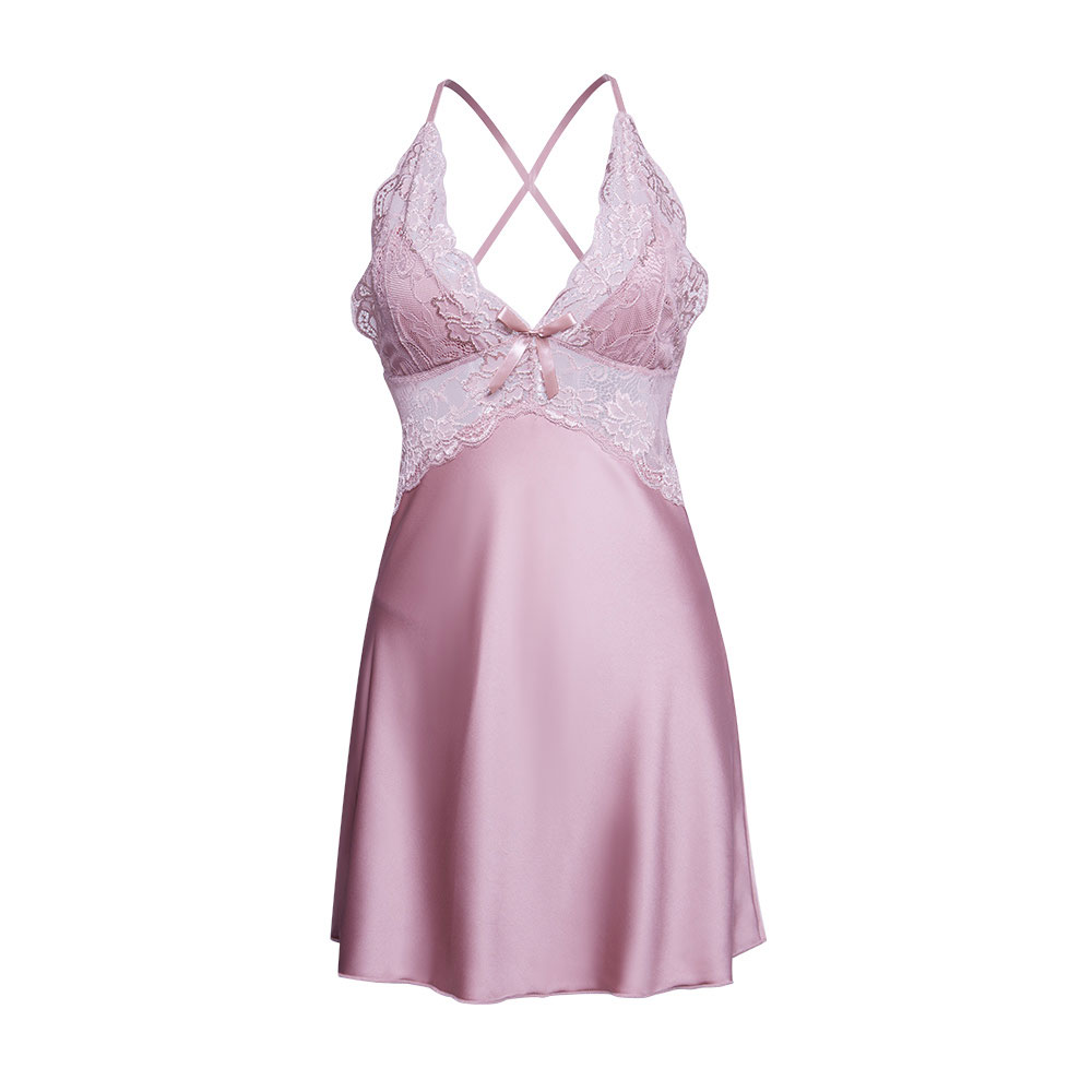 💘 Đầm Váy ngủ 2 Dây Phối Ren Sexy Quyến Rũ Thời Tr - 110072101